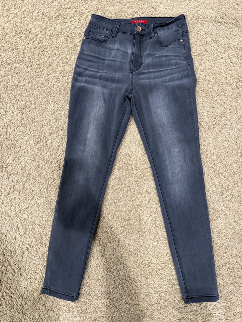 Guess Women's Faded Black Stretch Skinny Jeans Size 27